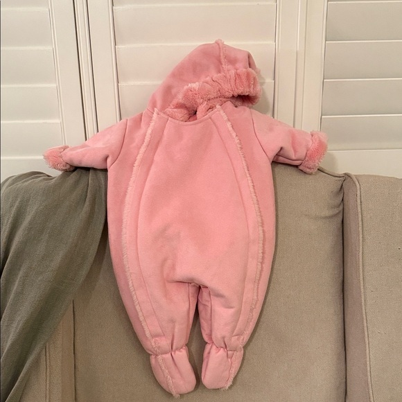 Pink Hooded Baby Snowsuit - Picture 4 of 7